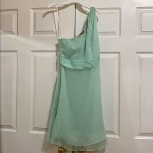 Forever 21 Tiffany blue one strap shoulder dress